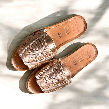 Blossom Slides in Bronze